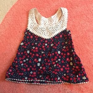 Floral And Lace Tank Top